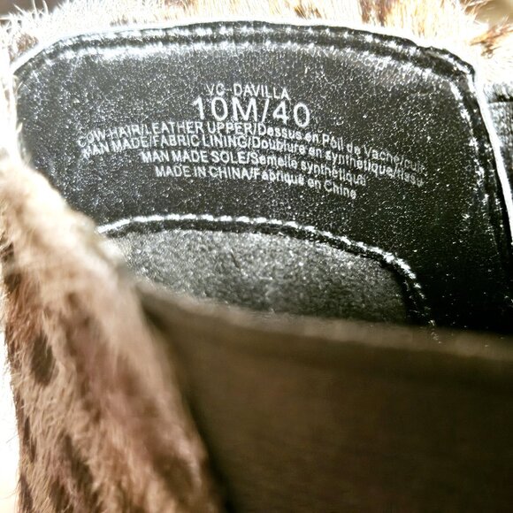 EUC VINCE CAMUTO Cow-Hair/Leather Leopard Print Davilla Booties Size 10 - Picture 7 of 7